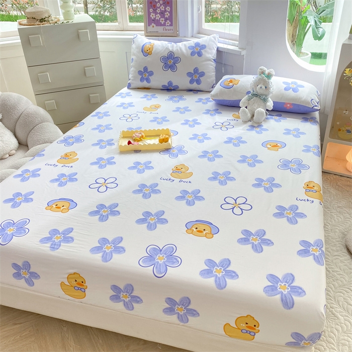 91家纺网 家纺一手货源 找家纺 多品 2023年13070单品床笠【可搭配枕套一起卖】 小黄鸭