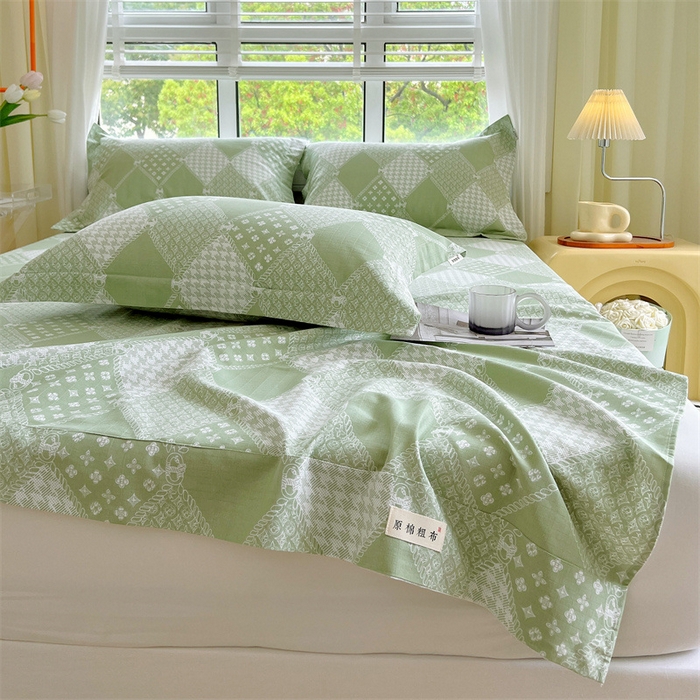 91家纺网 家纺一手货源 找家纺 凯磊家纺 新款原棉老粗布单品系列-床单 漫生活