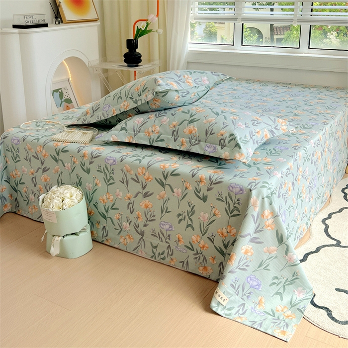 91家纺网 家纺一手货源 找家纺 凯磊家纺 新款原棉老粗布单品系列-床单 初夏