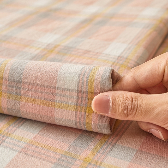 91家纺网 家纺一手货源 找家纺 喜居 2024新款A类色织纯棉水洗棉100%新疆棉全棉床笠 初恋格