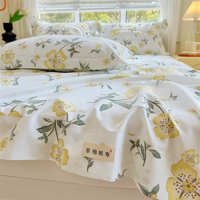 91家纺网 家纺一手货源 找家纺 凯磊家纺 新款原棉老粗布单品系列-床单 春暖花开