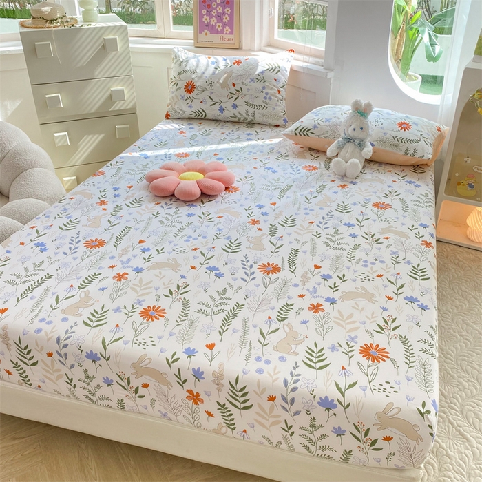 91家纺网 家纺一手货源 找家纺 多品 2023年13070单品床笠【可搭配枕套一起卖】 芊芊花园