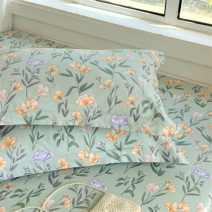 91家纺网 家纺一手货源 找家纺 凯磊家纺 新款原棉老粗布单品系列-枕套 初夏