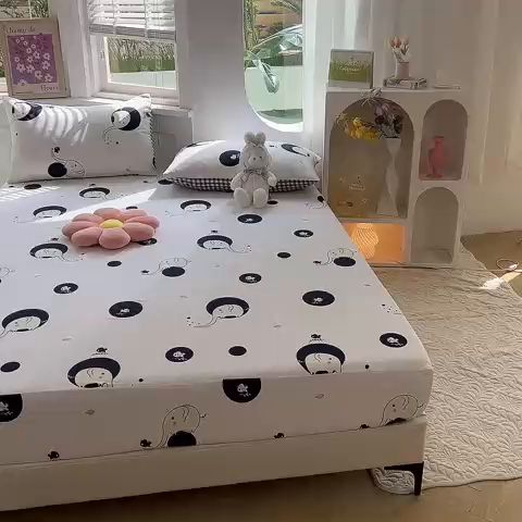 91家纺网 家纺一手货源 找家纺 多品 2023年13070单品床笠【可搭配枕套一起卖】 小象艾玛