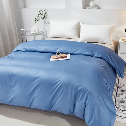 91家纺网 家纺一手货源 找家纺 （总）2025新款喷气全棉13376纯棉斜纹纯色多规格单品被套单件素色