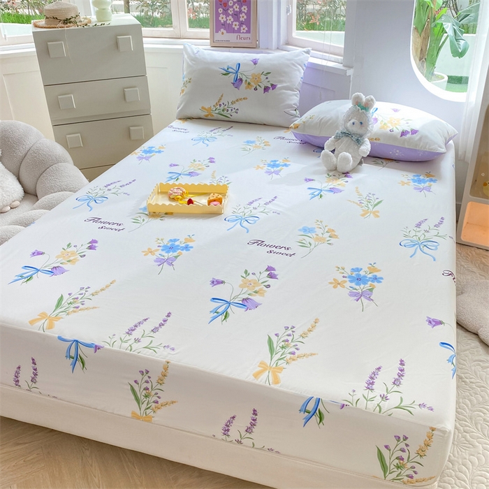 91家纺网 家纺一手货源 找家纺 多品 2023年13070单品床笠【可搭配枕套一起卖】 悦动心妍