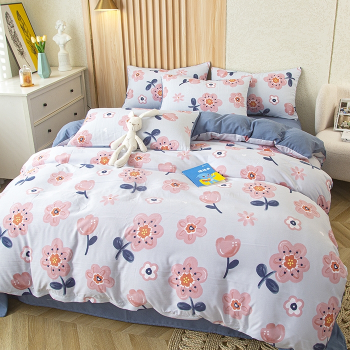 91家纺网 家纺一手货源 找家纺 曼璐2025直播爆款新款水洗棉麻双层纱系列单被套 爱情海