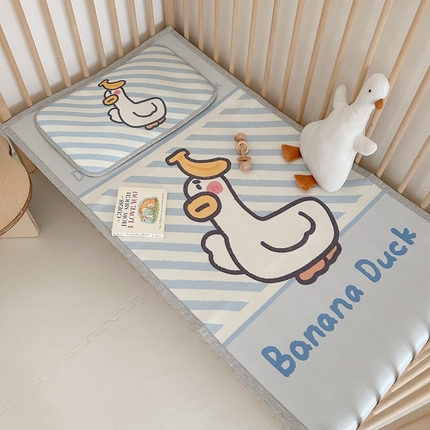 橘滋 2023新款高端A类可水洗婴幼儿冰丝席 悠闲鸭