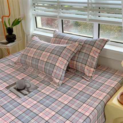 91家纺网 家纺一手货源 找家纺 凯磊家纺 新款原棉老粗布单品系列-枕套 言格-粉