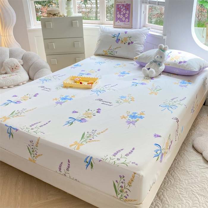 91家纺网 家纺一手货源 找家纺 多品 2023年13070单品床笠【可搭配枕套一起卖】 悦动心妍