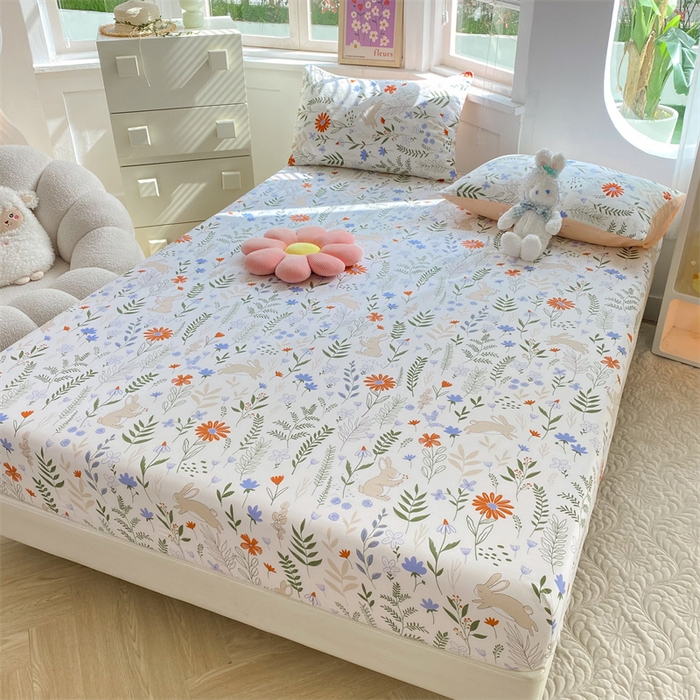 91家纺网 家纺一手货源 找家纺 多品 2023年13070单品床笠【可搭配枕套一起卖】 芊芊花园