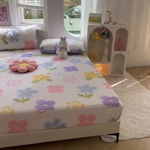 91家纺网 家纺一手货源 找家纺 多品 2023年13070单品床笠【可搭配枕套一起卖】 芊芊花园