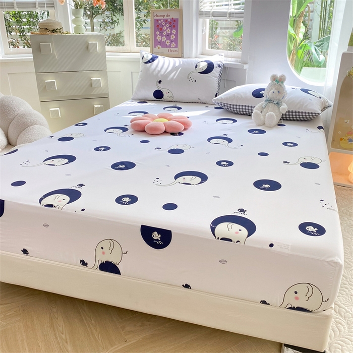 91家纺网 家纺一手货源 找家纺 多品 2023年13070单品床笠【可搭配枕套一起卖】 小象艾玛