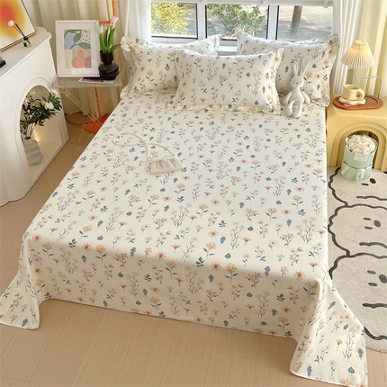 91家纺网 家纺一手货源 找家纺 凯磊家纺 新款原棉老粗布单品系列-床单 西野暮色