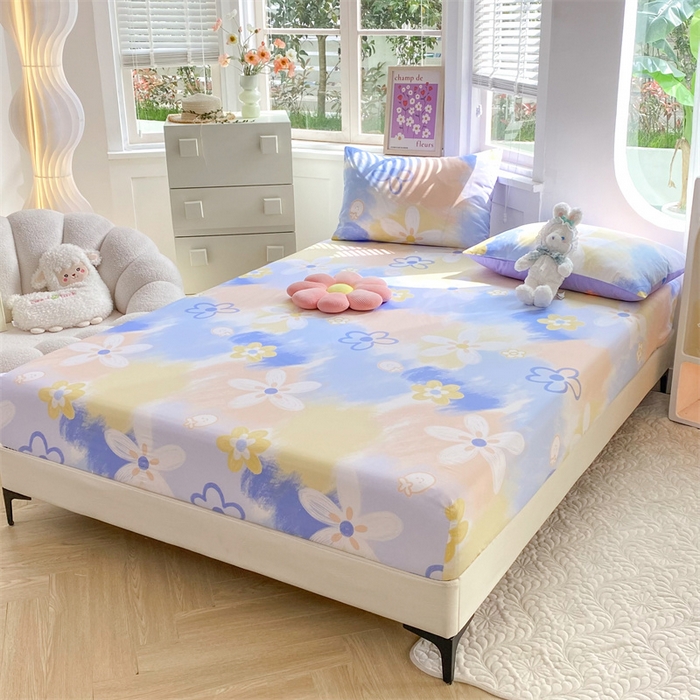 91家纺网 家纺一手货源 找家纺 多品 2023年13070单品床笠【可搭配枕套一起卖】 安琪拉