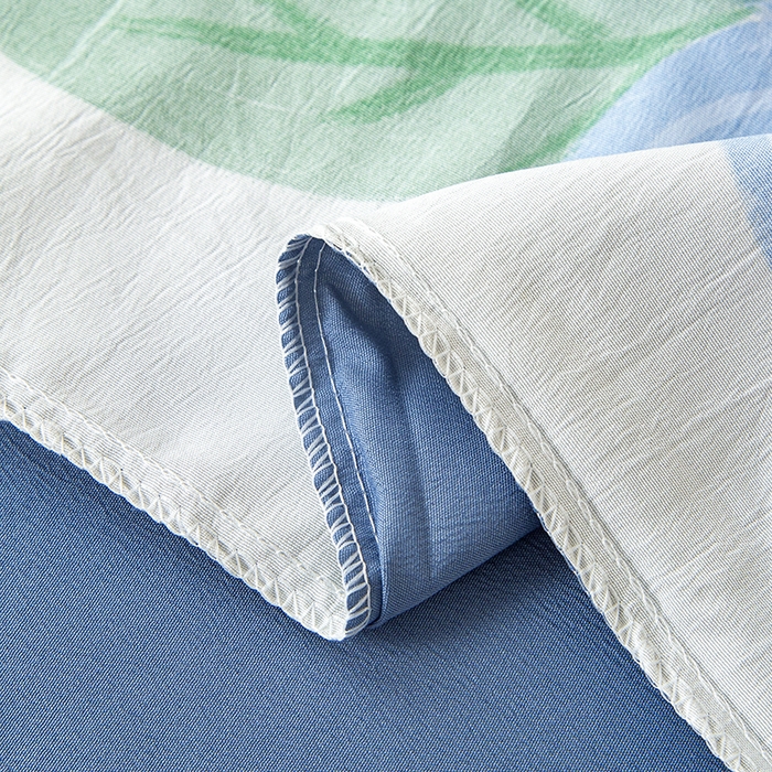 91家纺网 家纺一手货源 找家纺 曼璐2025直播爆款新款水洗棉麻双层纱系列单被套 风情