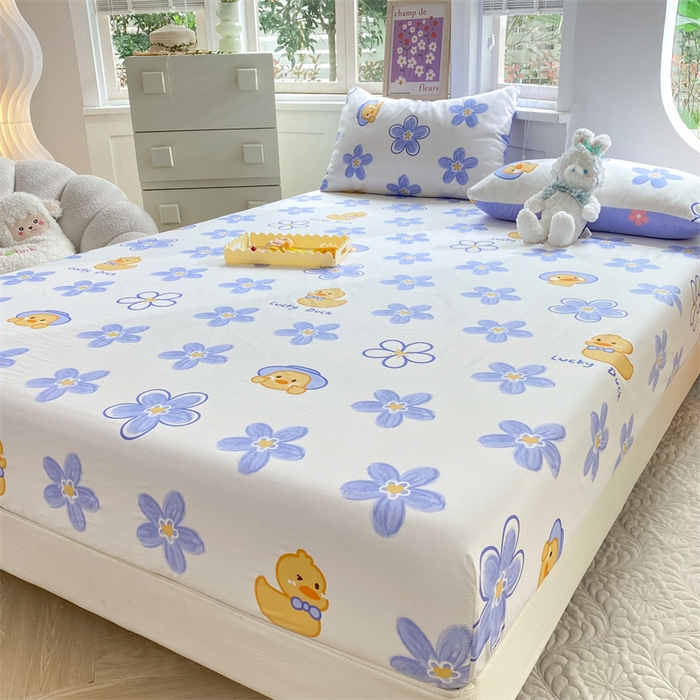 91家纺网 家纺一手货源 找家纺 多品 2023年13070单品床笠【可搭配枕套一起卖】 小黄鸭