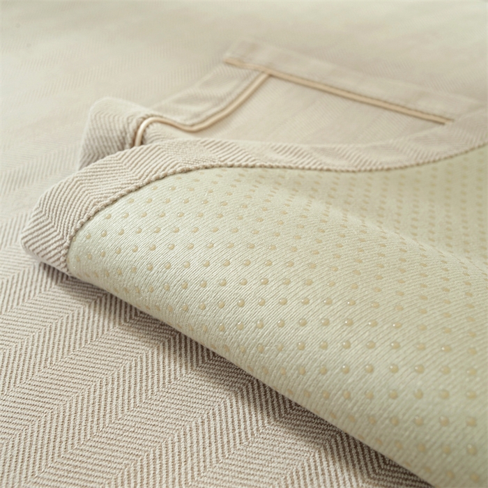 91家纺网 家纺一手货源 找家纺 共鸣沙发垫 2023新款雪尼尔人字纹沙发垫 人字纹米色