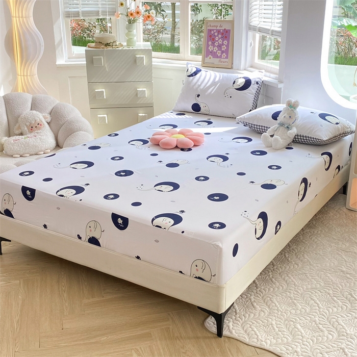 91家纺网 家纺一手货源 找家纺 多品 2023年13070单品床笠【可搭配枕套一起卖】 小象艾玛