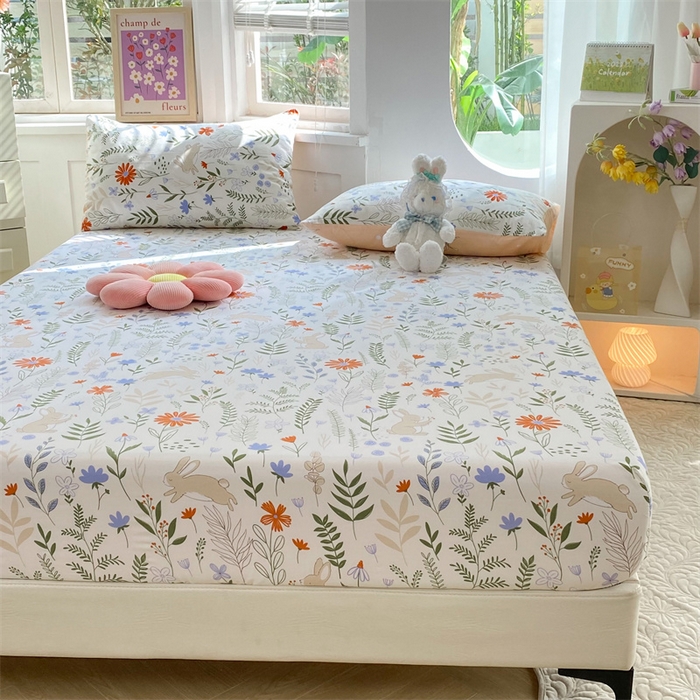 91家纺网 家纺一手货源 找家纺 多品 2023年13070单品床笠【可搭配枕套一起卖】 芊芊花园