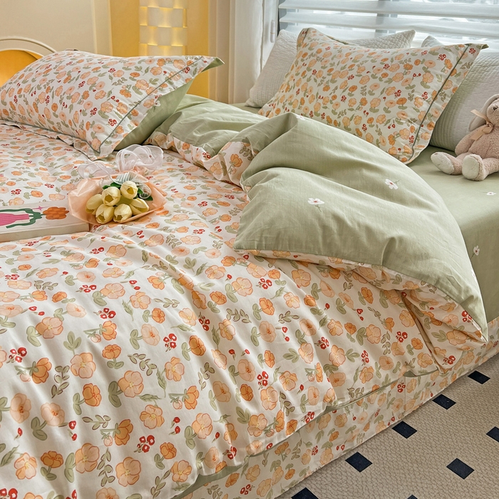 91家纺网 家纺一手货源 找家纺 乐童  2024新款网红直播爆款吊边＋一字绣工艺款四件套（八） 若薇