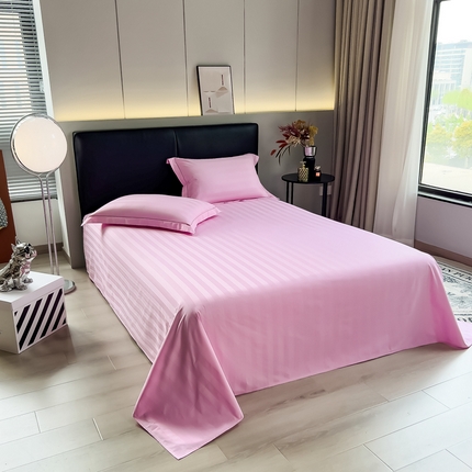 91家纺网 家纺一手货源 找家纺 （总）品乐 2025新款 60支长绒棉提花条纹无印风全棉床单