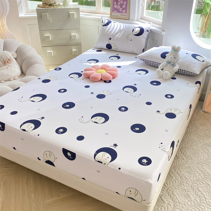 91家纺网 家纺一手货源 找家纺 多品 2023年13070单品床笠【可搭配枕套一起卖】 小象艾玛