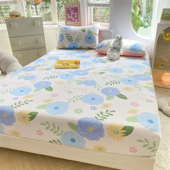 91家纺网 家纺一手货源 找家纺 多品 2023年13070单品床笠【可搭配枕套一起卖】 温婉佳人