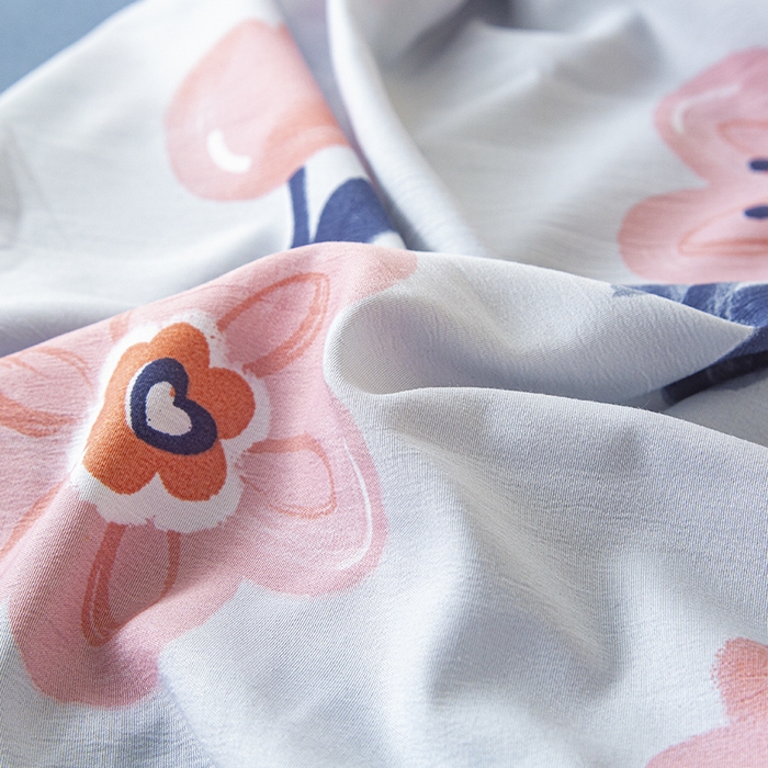 91家纺网 家纺一手货源 找家纺 曼璐2025直播爆款新款水洗棉麻双层纱系列单被套 爱情海