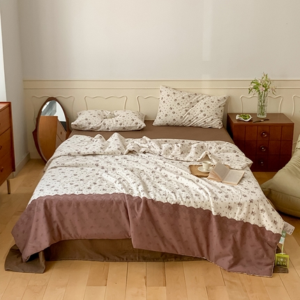 91家纺网 家纺一手货源 找家纺 （总）荣轩家居 2023新款花边款双层纱印花夏被