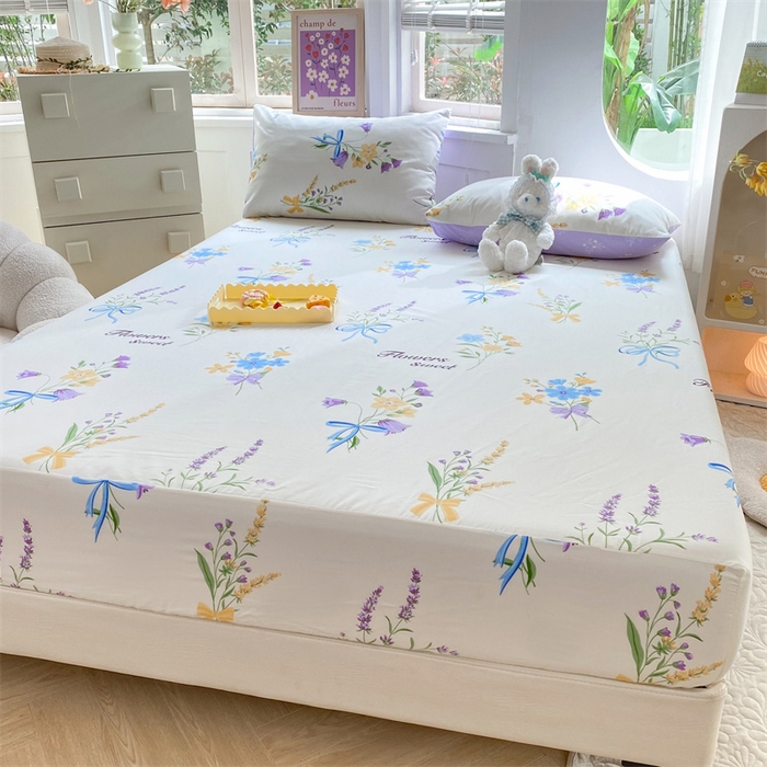 91家纺网 家纺一手货源 找家纺 多品 2023年13070单品床笠【可搭配枕套一起卖】 悦动心妍