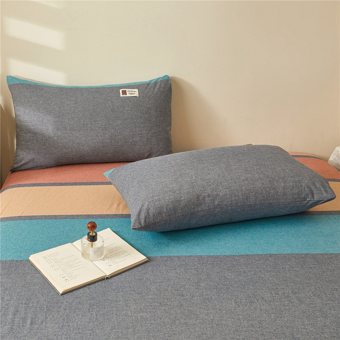 91家纺网 家纺一手货源 找家纺 喜居 2024新款A类色织纯棉水洗棉100%新疆棉全棉床笠 斯诺克