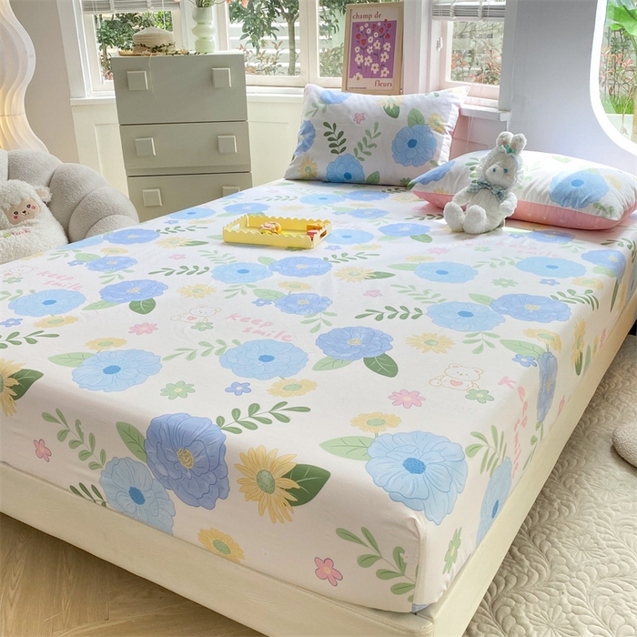 91家纺网 家纺一手货源 找家纺 多品 2023年13070单品床笠【可搭配枕套一起卖】 温婉佳人