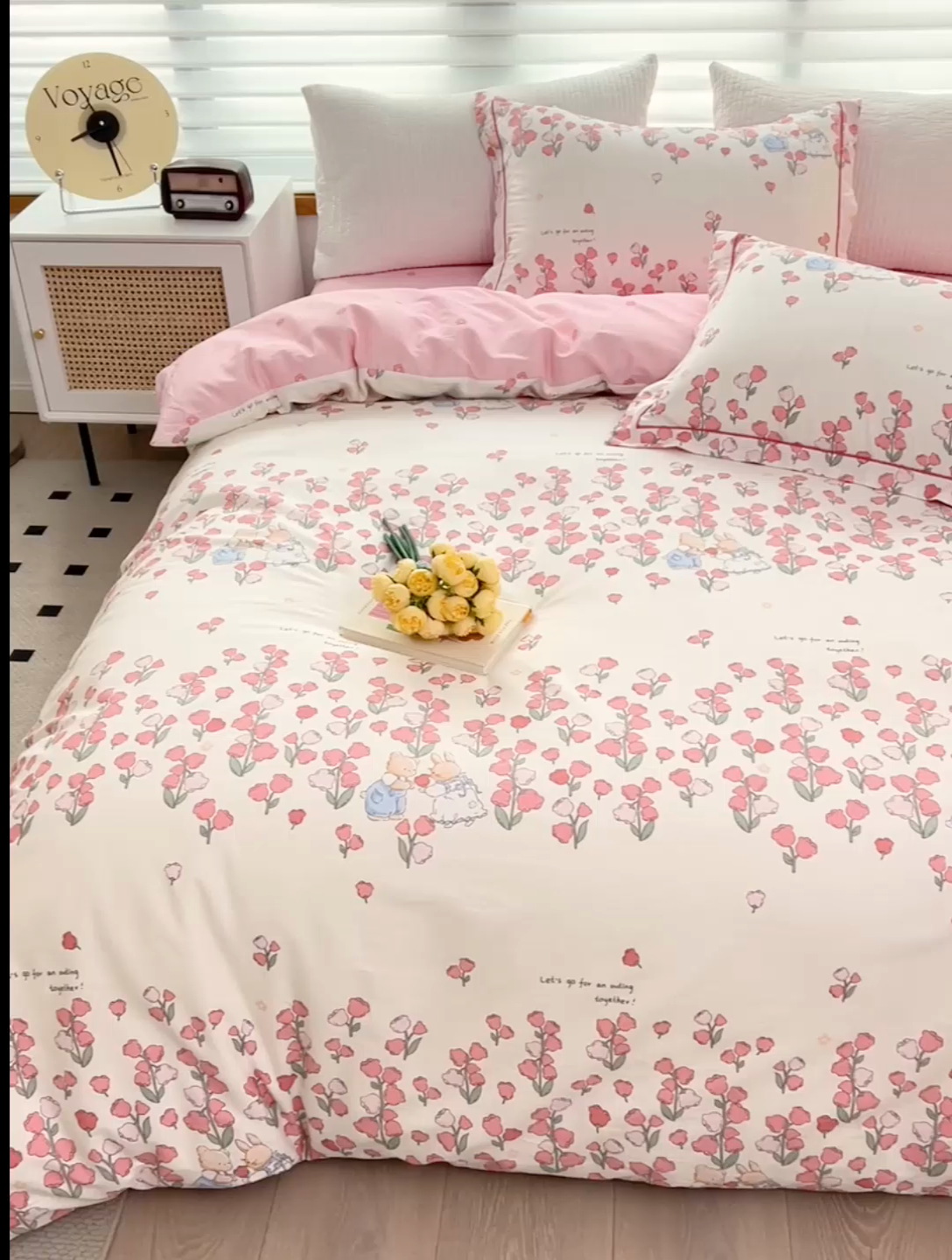 91家纺网 家纺一手货源 找家纺 乐童  2024新款网红直播爆款吊边＋一字绣工艺款四件套（八） 西娅