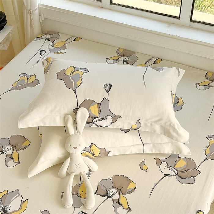 91家纺网 家纺一手货源 找家纺 凯磊家纺 新款原棉老粗布单品系列-枕套 夏日之恋