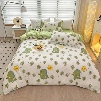 91家纺网 家纺一手货源 找家纺 （总）乐童  2024新款网红直播爆款吊边＋一字绣工艺款四件套（八）