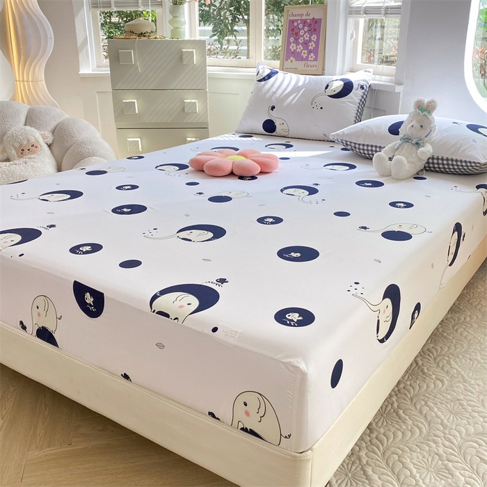 91家纺网 家纺一手货源 找家纺 多品 2023年13070单品床笠【可搭配枕套一起卖】 小象艾玛