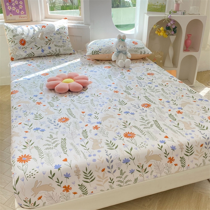 91家纺网 家纺一手货源 找家纺 多品 2023年13070单品床笠【可搭配枕套一起卖】 芊芊花园