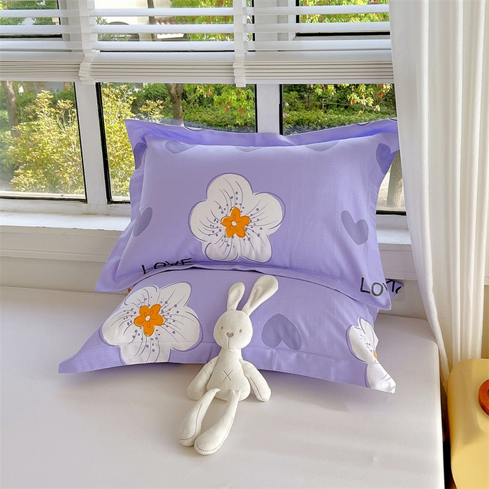 91家纺网 家纺一手货源 找家纺 凯磊家纺 新款原棉老粗布单品系列-枕套 流星花园-蓝