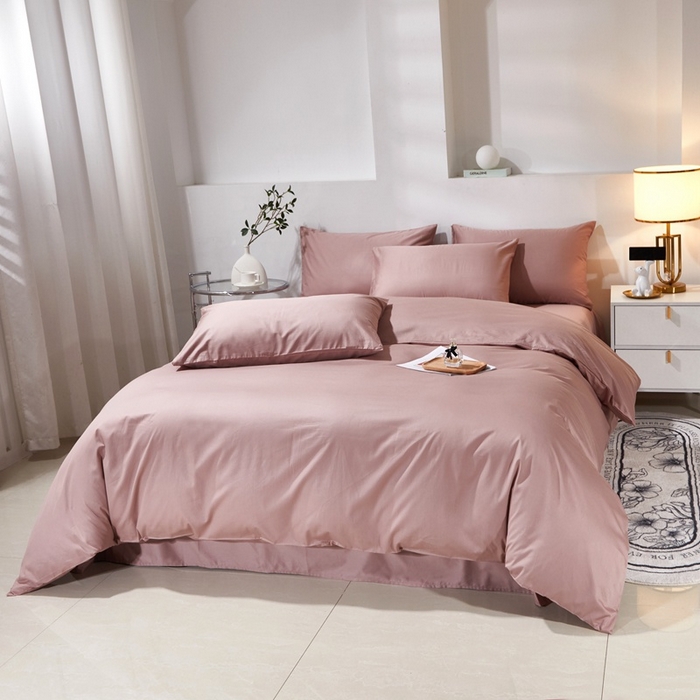 91家纺网 家纺一手货源 找家纺 晶缦家纺 2023新款喷气全棉13376纯棉斜纹纯色多规格被套 沐色-奶咖