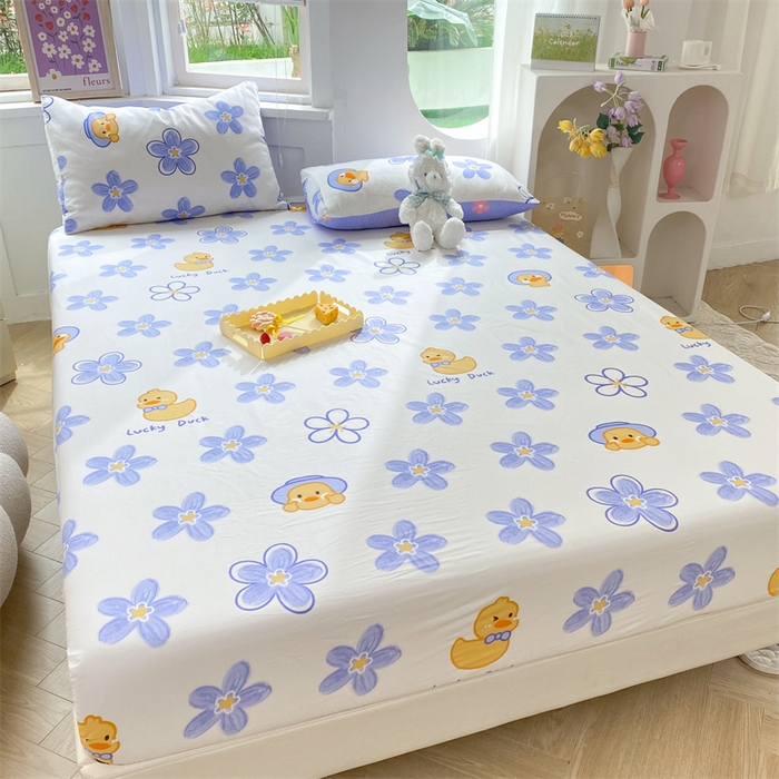 91家纺网 家纺一手货源 找家纺 多品 2023年13070单品床笠【可搭配枕套一起卖】 小黄鸭