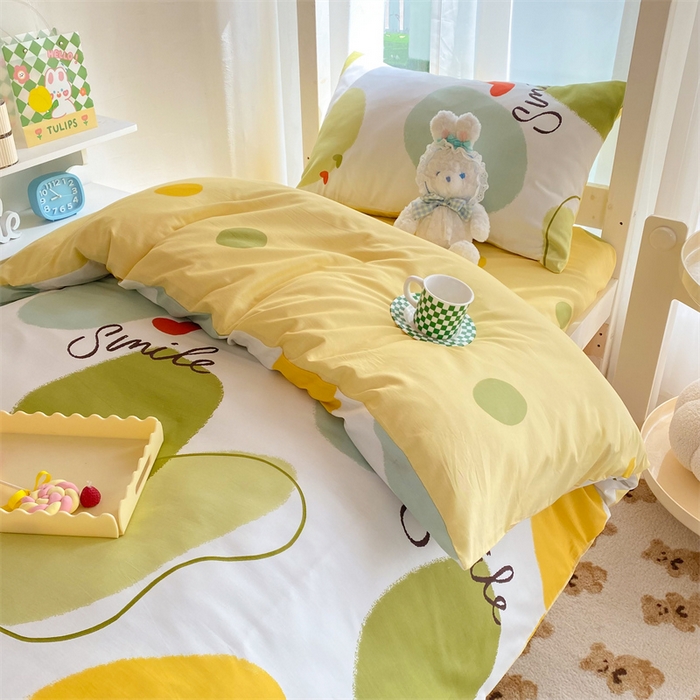 91家纺网 家纺一手货源 找家纺 多品 2023年13070宿舍三件套 绿果石