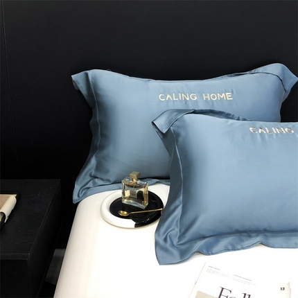 91家纺网 家纺一手货源 找家纺 凯磊家纺 新款兰精天丝单品系列-枕套 星耀蓝