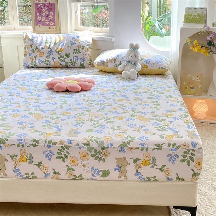 91家纺网 家纺一手货源 找家纺 多品 2023年13070单品床笠【可搭配枕套一起卖】 云萌小兔