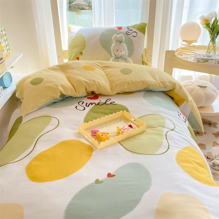 91家纺网 家纺一手货源 找家纺 多品 2023年13070宿舍三件套 绿果石