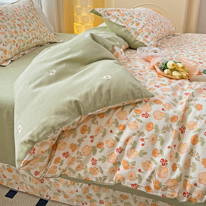 91家纺网 家纺一手货源 找家纺 乐童  2024新款网红直播爆款吊边＋一字绣工艺款四件套（八） 若薇