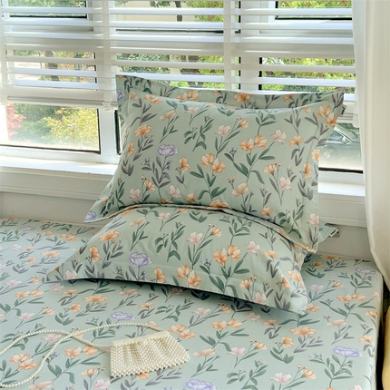 91家纺网 家纺一手货源 找家纺 凯磊家纺 新款原棉老粗布单品系列-枕套 初夏