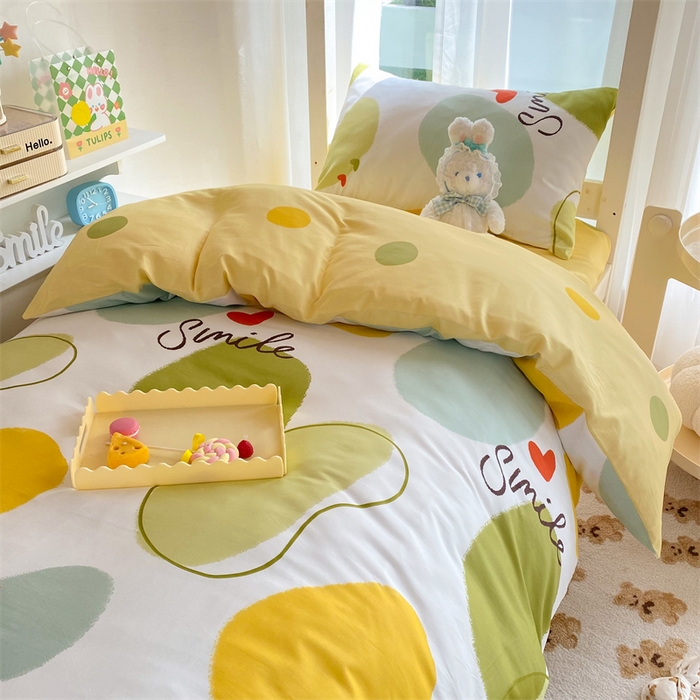 91家纺网 家纺一手货源 找家纺 多品 2023年13070宿舍三件套 绿果石