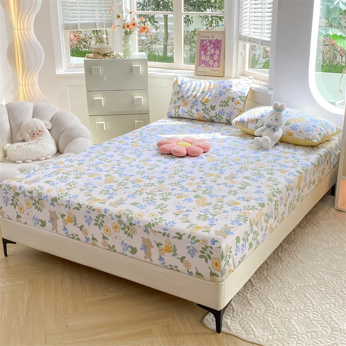 91家纺网 家纺一手货源 找家纺 多品 2023年13070单品床笠【可搭配枕套一起卖】 云萌小兔