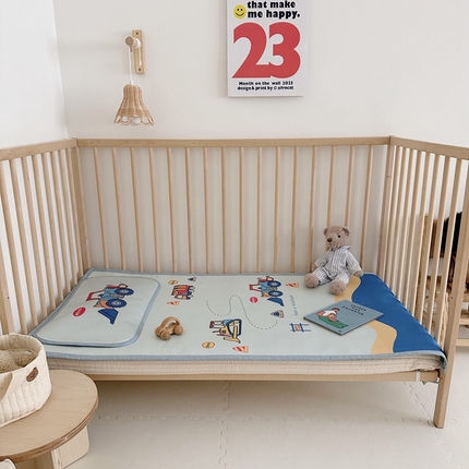 橘滋 2023新款高端A类可水洗婴幼儿冰丝席 工程车